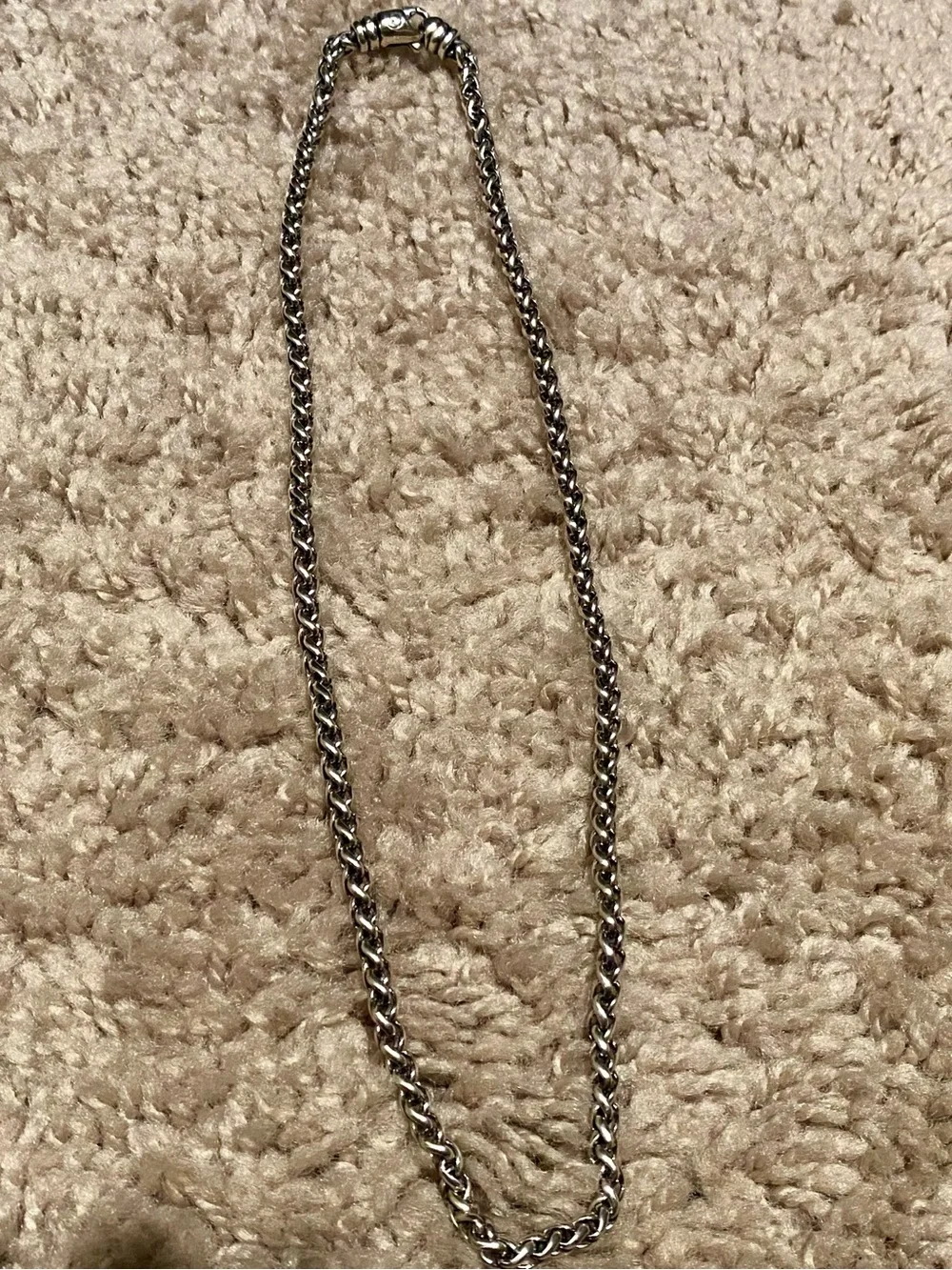 David Yurman Wheat Chain in Sterling Silver, 4MM Wide and 18 Inches in Length